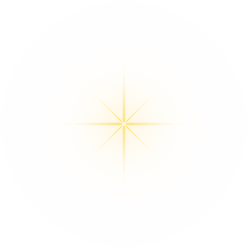 Yellow Golden Light Blink Transparent Isolate Design Element